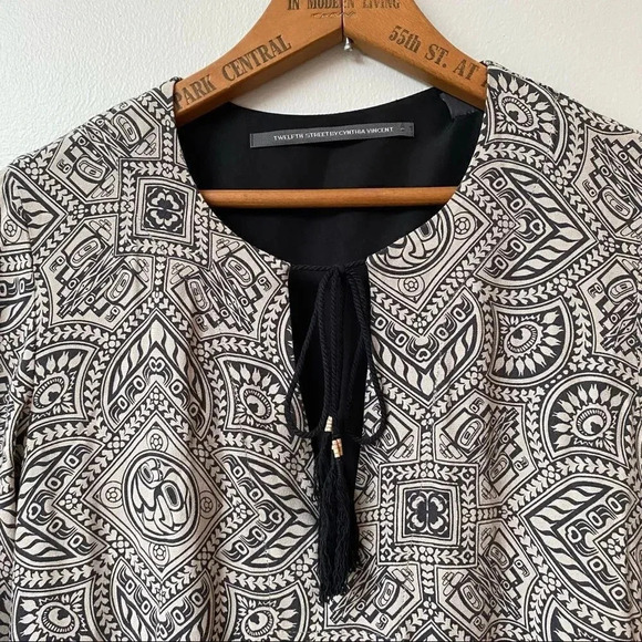 Twelfth Street by Cynthia Vincent Tassel Tie A-Line Dress Size Small - Picture 3 of 15